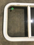 Used White Radius Opening Window : 23 1/2" W x 17 1/2" H x 1 7/8" D - Young Farts RV Parts