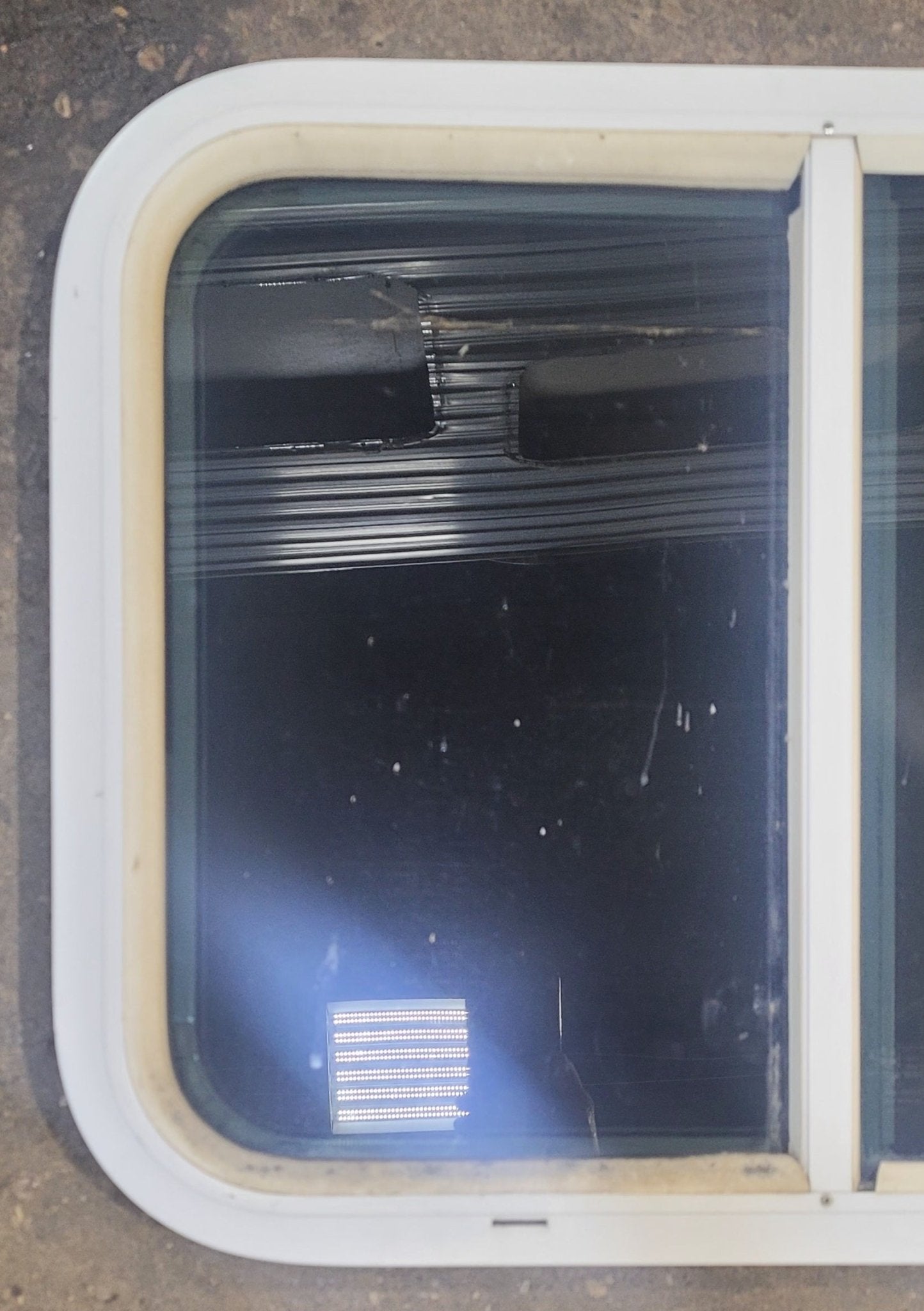 Used White Radius Opening Window : 23 1/2