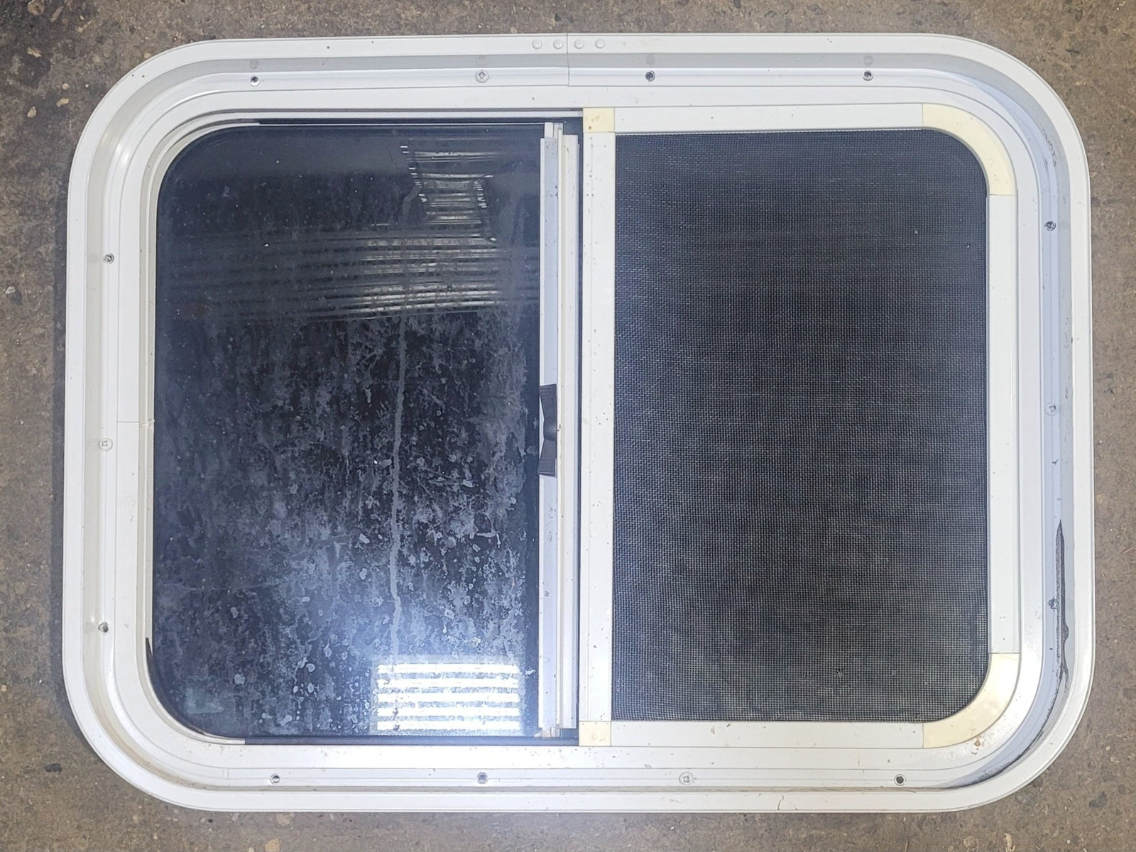 Used White Radius Opening Window : 23 1/2
