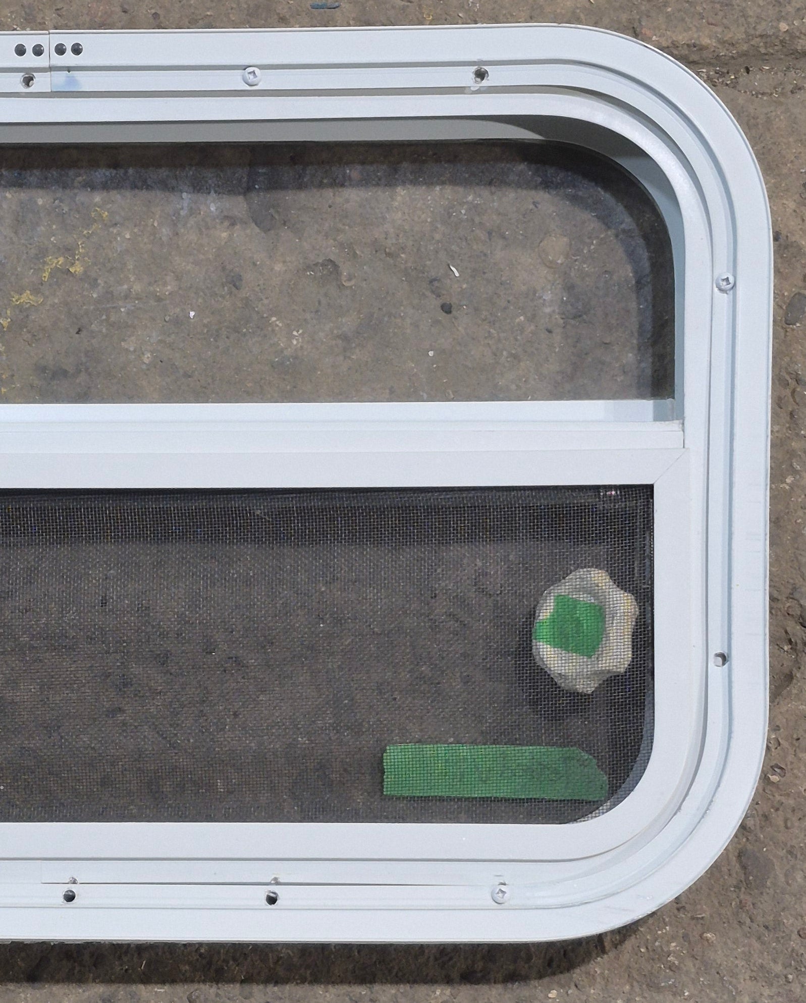 Used White Radius Opening Window : 23 1/4