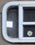 Used White Radius Opening Window : 23 1/4" W x 14 1/2" H x 1 7/8" D - Young Farts RV Parts