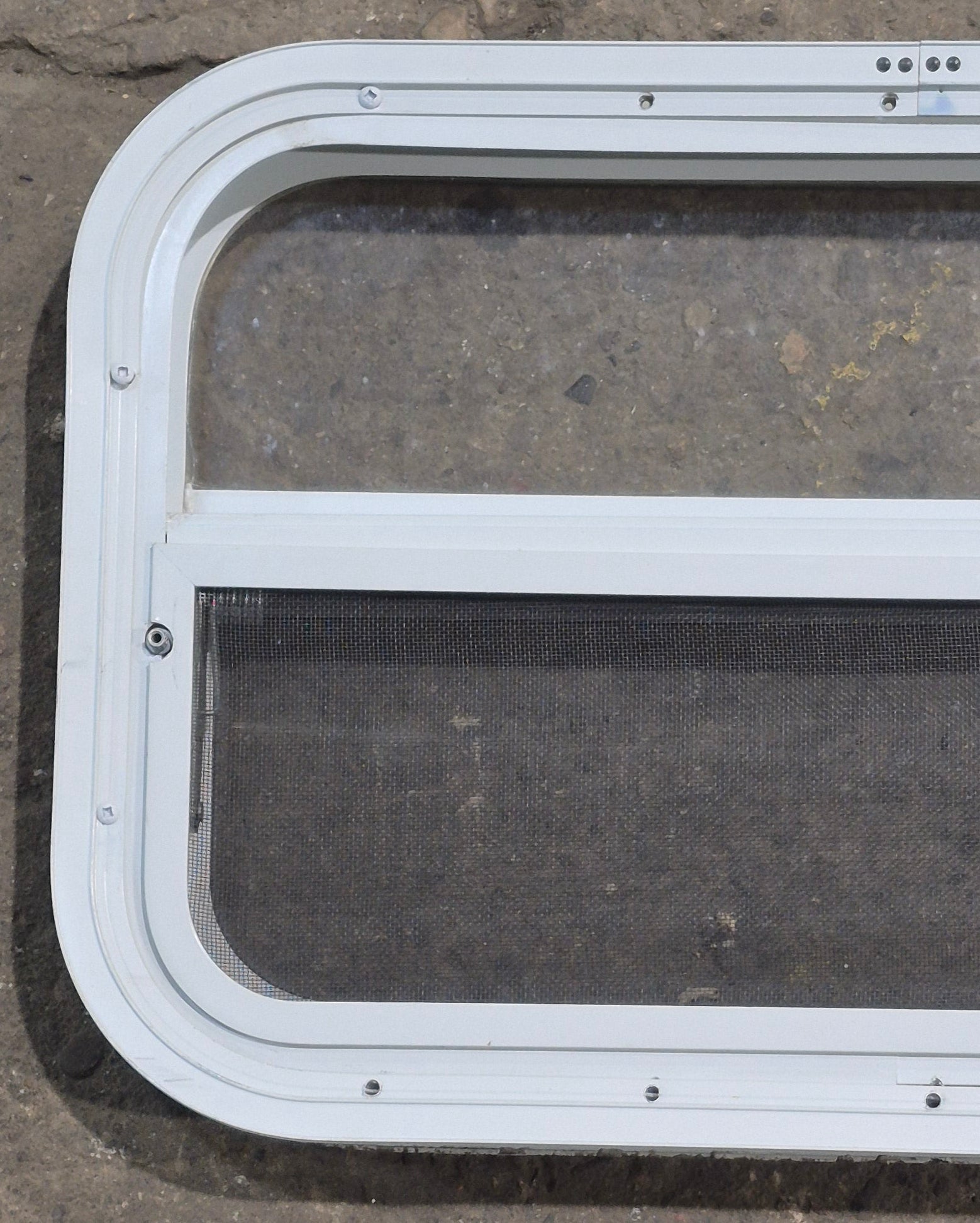 Used White Radius Opening Window : 23 1/4