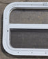 Used White Radius Opening Window : 23 1/4" W x 14 1/2" H x 1 7/8" D - Young Farts RV Parts