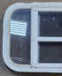 Used White Radius Opening Window : 23 1/4" W x 14 1/2" H x 1 7/8" D - Young Farts RV Parts