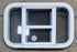 Used White Radius Opening Window : 23 1/4" W x 14 1/2" H x 1 7/8" D - Young Farts RV Parts