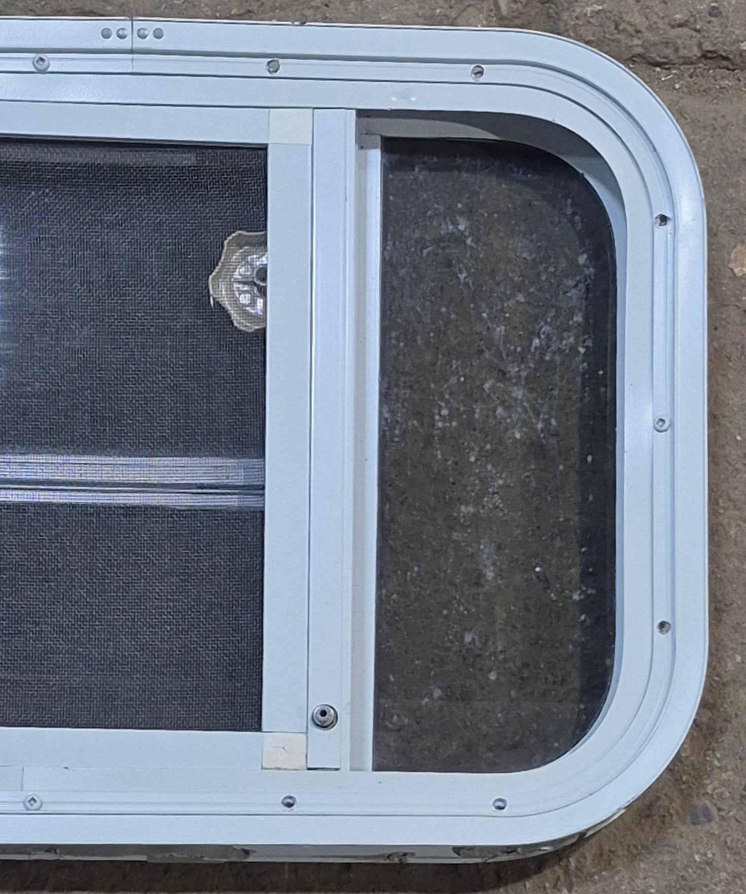 Used White Radius Opening Window : 23 1/4
