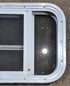 Used White Radius Opening Window : 23 1/4" W x 14 1/4" H x 1 7/8" D - Young Farts RV Parts