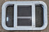 Used White Radius Opening Window : 23 1/4" W x 14 1/4" H x 1 7/8" D - Young Farts RV Parts