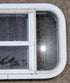 Used White Radius Opening Window : 23 1/4" W x 14 1/4" H x 1 7/8" D - Young Farts RV Parts