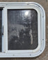 Used White Radius Opening Window : 23 1/4" W x 14 3/4" H x 1 7/8" D - Young Farts RV Parts