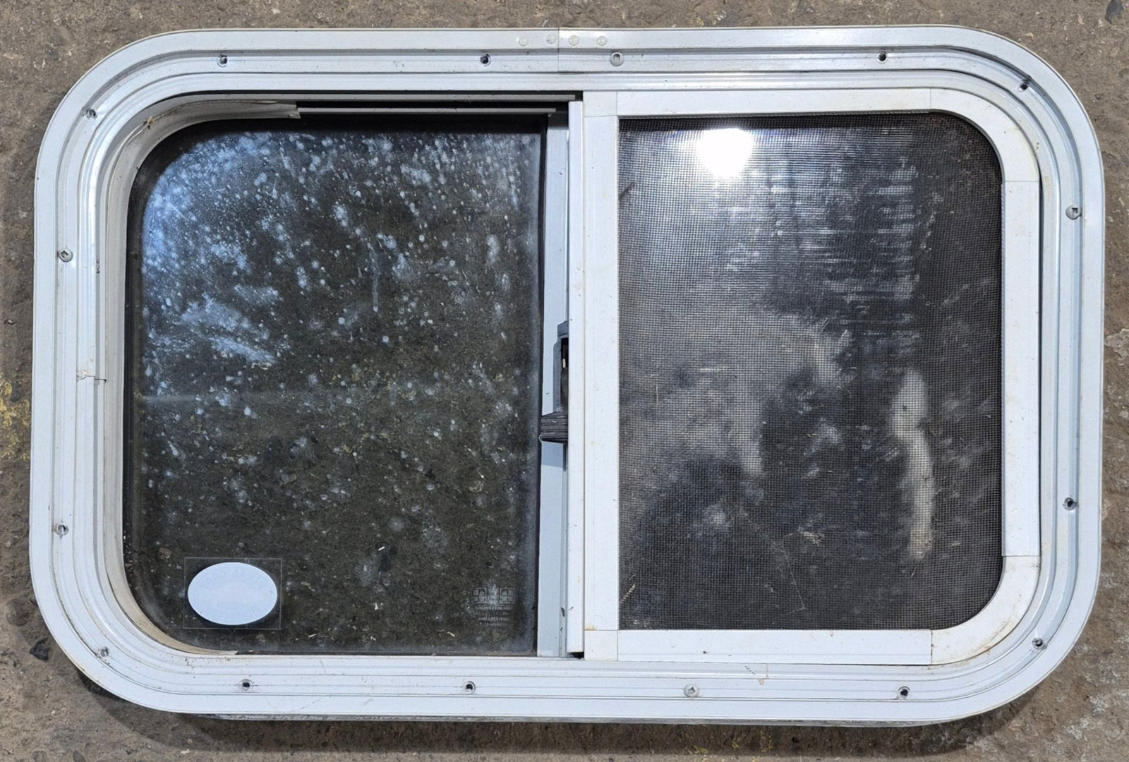Used White Radius Opening Window : 23 1/4