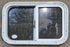 Used White Radius Opening Window : 23 1/4" W x 14 3/4" H x 1 7/8" D - Young Farts RV Parts
