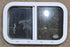 Used White Radius Opening Window : 23 1/4" W x 14 3/4" H x 1 7/8" D - Young Farts RV Parts