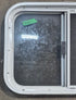 Used White Radius Opening Window : 23 1/4" W x 17 1/2" H x 1 7/8" D - Young Farts RV Parts
