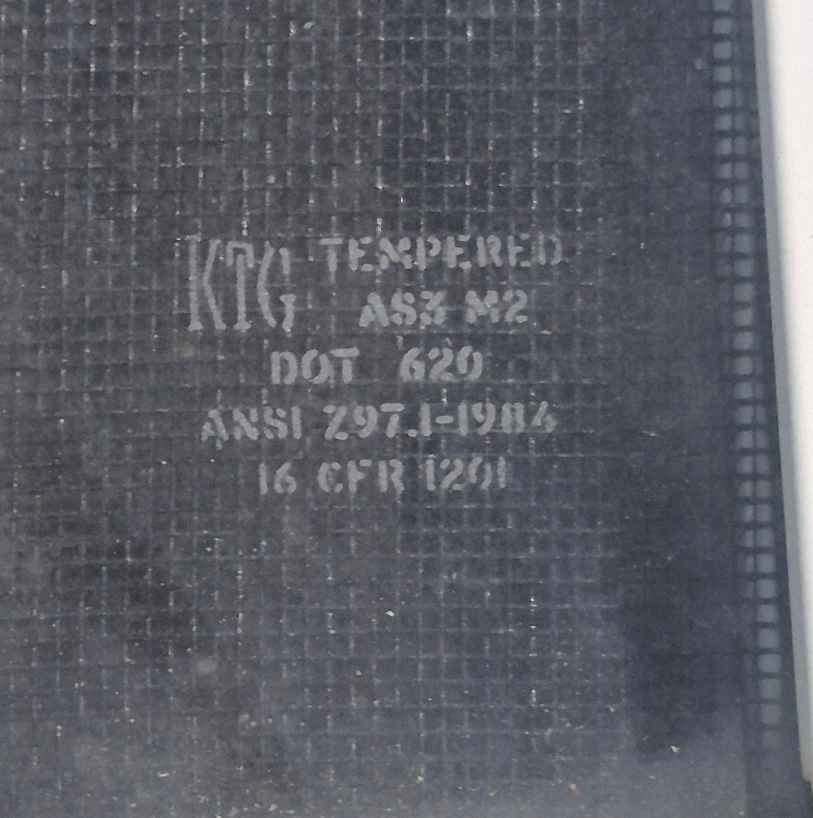 Used White Radius Opening Window : 23 1/4" W x 17 1/2" H x 1 7/8" D - Young Farts RV Parts