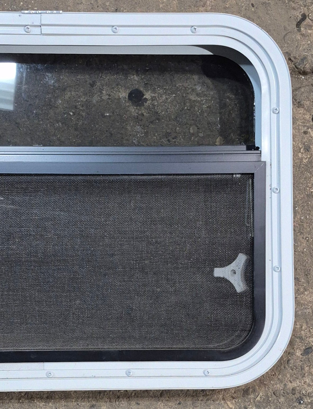 Used White Radius Opening Window : 23 1/4