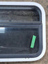 Used White Radius Opening Window : 23 1/4" W x 17 1/4" H x 1 3/4" D - Young Farts RV Parts