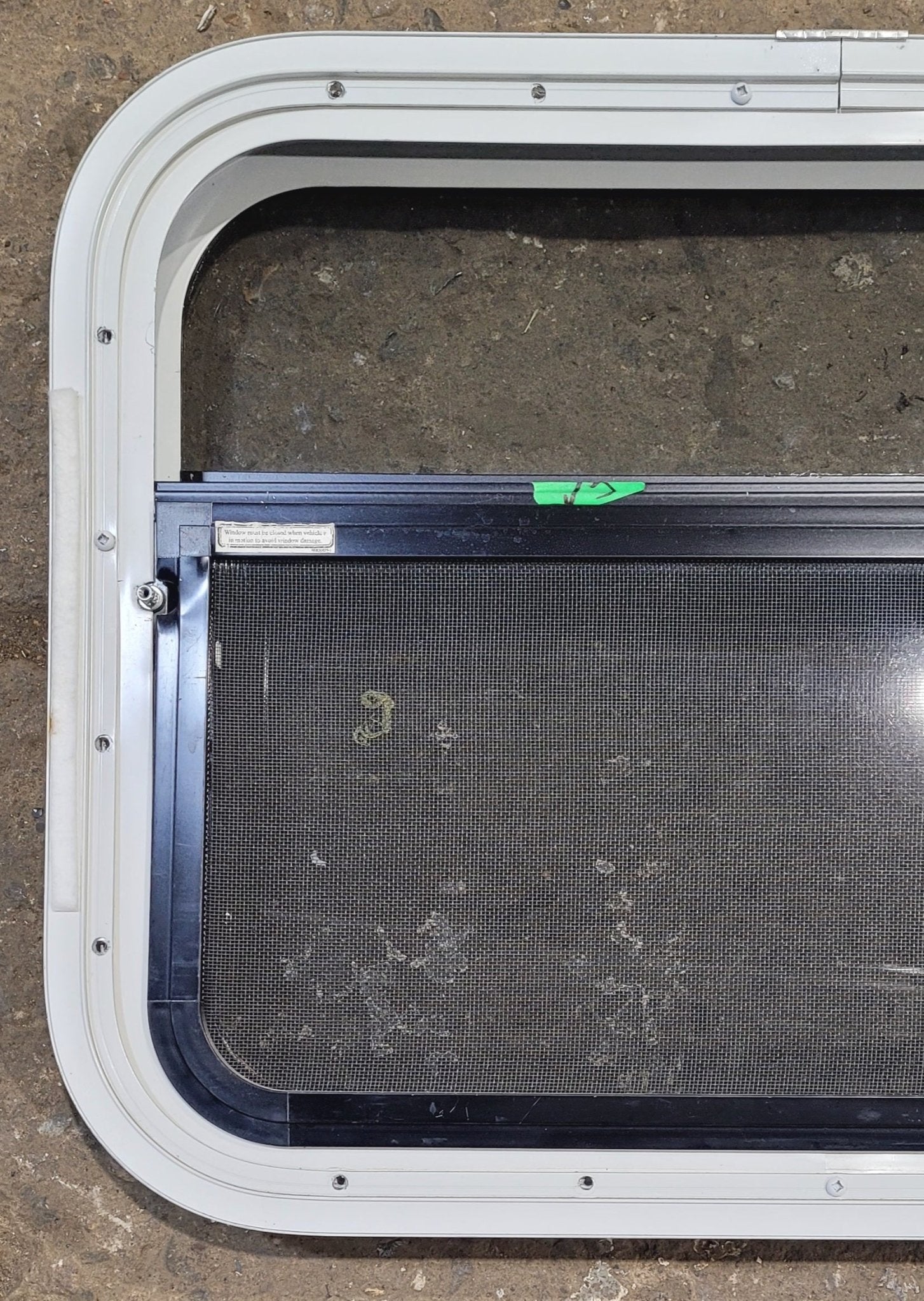 Used White Radius Opening Window : 23 1/4