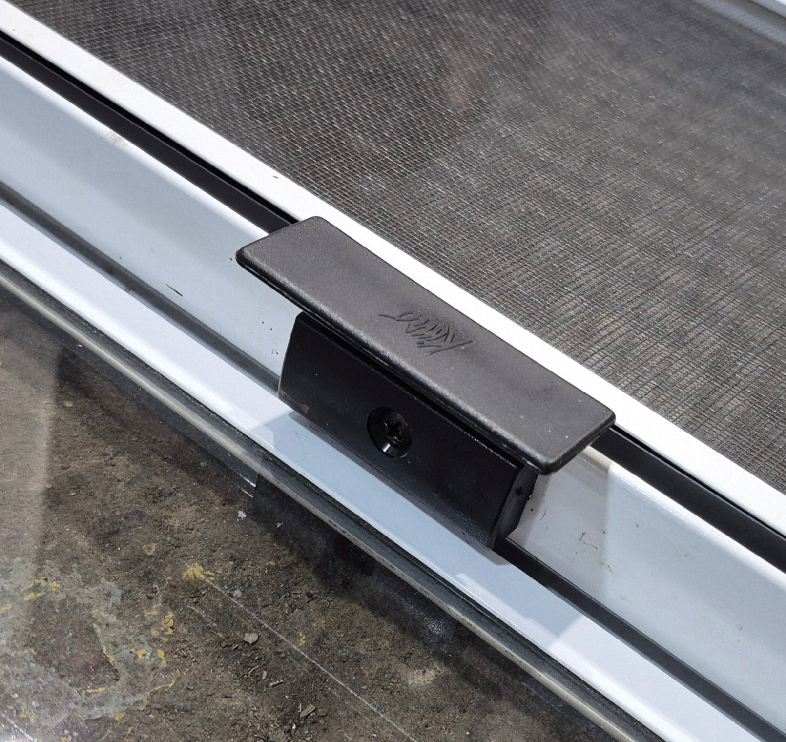 Used White Radius Opening Window : 23 1/4" W x 21 1/4" H x 1 3/4" D - Young Farts RV Parts