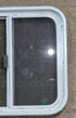 Used White Radius Opening Window : 23 1/4" W x 21 1/4" H x 1 3/4" D - Young Farts RV Parts
