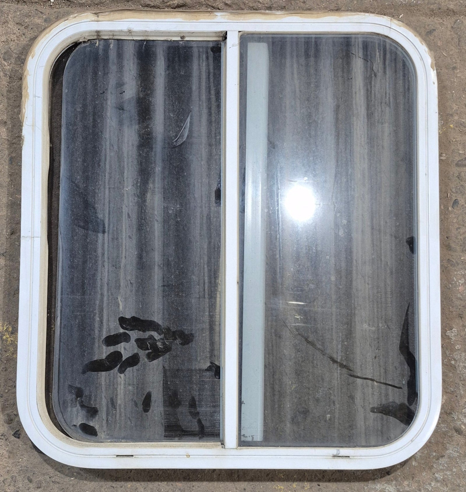 Used White Radius Opening Window : 23 1/4