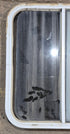 Used White Radius Opening Window : 23 1/4" W x 25 3/4" H x 1 7/8" D - Young Farts RV Parts