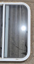 Used White Radius Opening Window : 23 1/4" W x 25 3/4" H x 1 7/8" D - Young Farts RV Parts