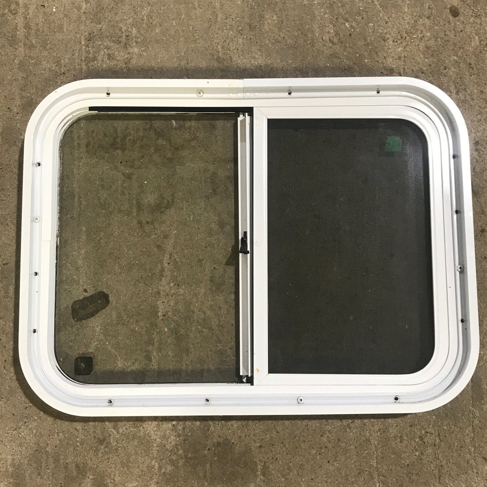 Used White Radius Opening Window : 24 1/4