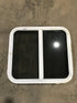 Used White Radius Opening Window : 24 1/4" W x 21 1/2" H x 2" D - Young Farts RV Parts