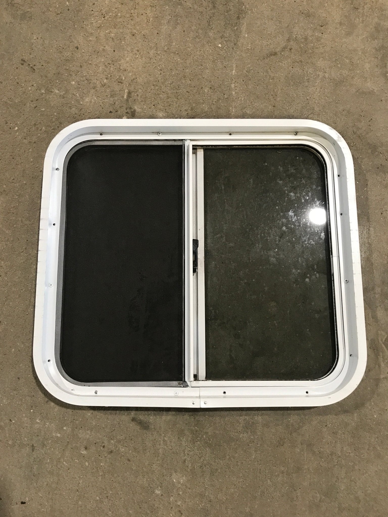 Used White Radius Opening Window : 24 1/4