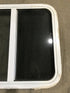 Used White Radius Opening Window : 24 1/4" W x 21 1/2" H x 2" D - Young Farts RV Parts