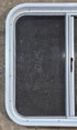 Used White Radius Opening Window : 24 1/4" W x 21 3/4" H x 1 7/8" D - Young Farts RV Parts