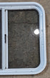 Used White Radius Opening Window : 24 1/4" W x 21 3/4" H x 1 7/8" D - Young Farts RV Parts