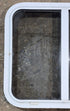 Used White Radius Opening Window : 24 1/4" W x 21 3/4" H x 1 7/8" D - Young Farts RV Parts