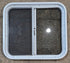 Used White Radius Opening Window : 24 1/4" W x 21 3/4" H x 1 7/8" D - Young Farts RV Parts