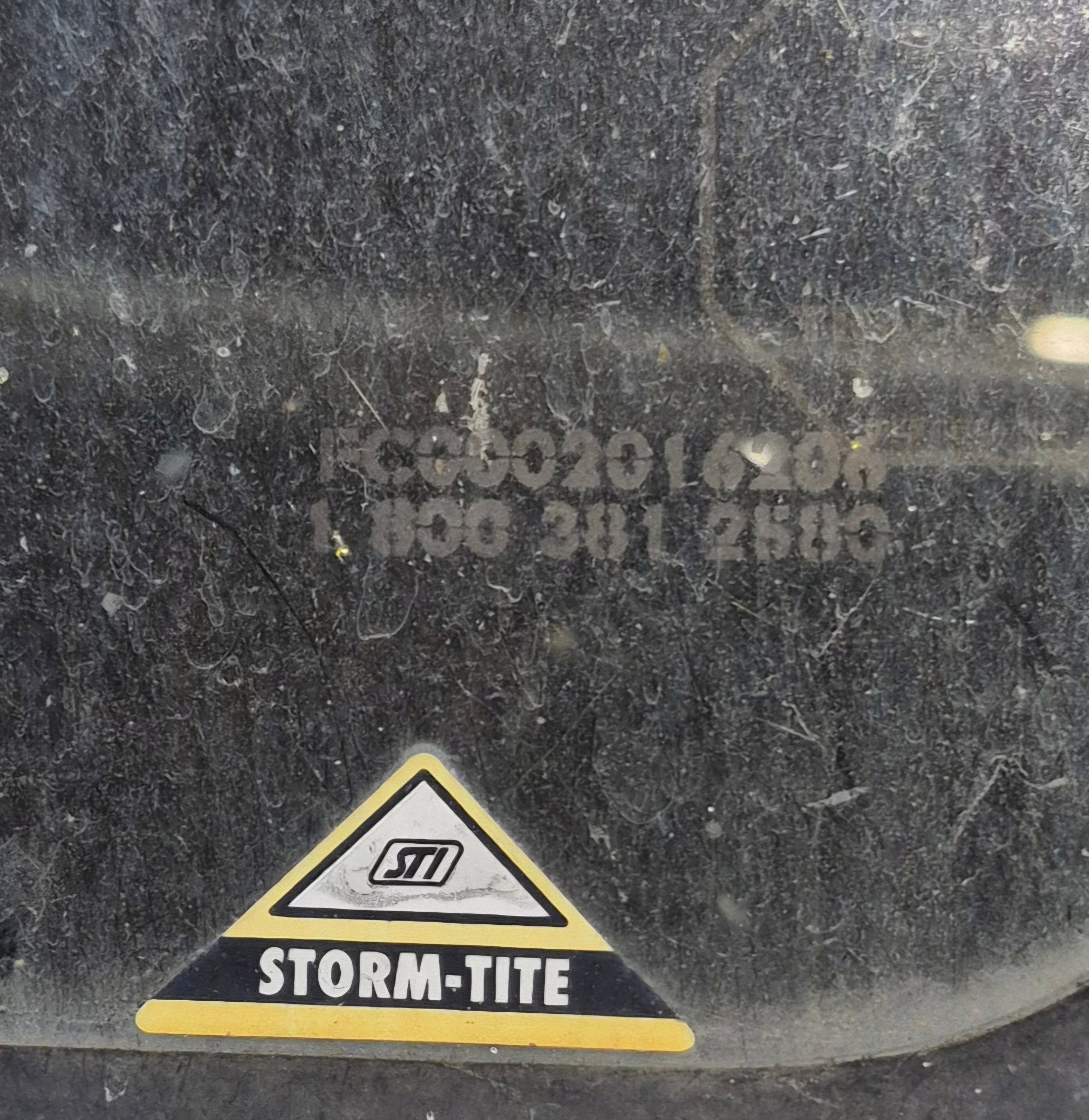 Used White Radius Opening Window : 24" W x 21 1/2" H x 1 7/8" D - Young Farts RV Parts