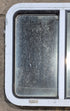 Used White Radius Opening Window : 24" W x 21 1/2" H x 1 7/8" D - Young Farts RV Parts