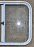 Used White Radius Opening Window : 25 1/2" W x 19 1/2" H x 1 1/4" D - Young Farts RV Parts