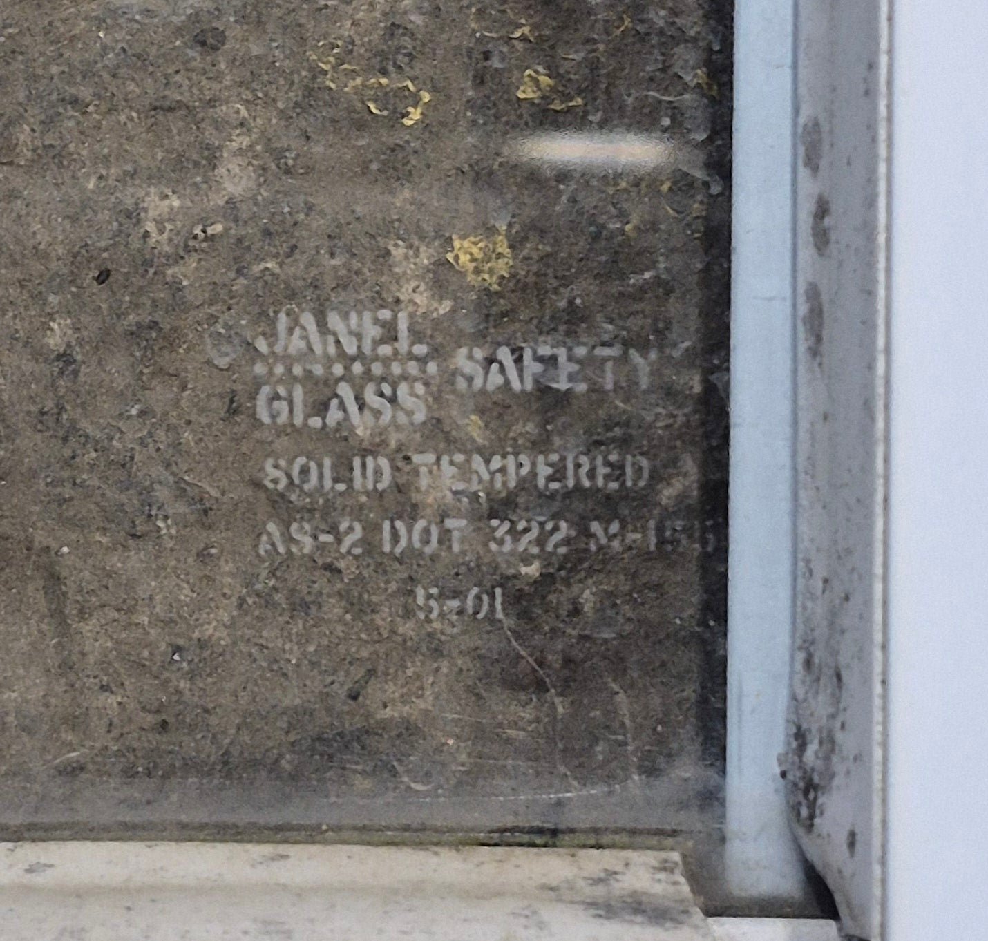 Used White Radius Opening Window : 25 1/2" W x 19 1/2" H x 1 1/4" D - Young Farts RV Parts