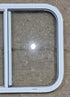 Used White Radius Opening Window : 25 1/2" W x 19 1/2" H x 1 1/4" D - Young Farts RV Parts