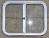 Used White Radius Opening Window : 25 1/2" W x 19 1/2" H x 1 1/4" D - Young Farts RV Parts