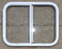 Used White Radius Opening Window : 25 1/2" W x 19 1/2" H x 1 1/4" D - Young Farts RV Parts