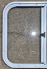 Used White Radius Opening Window : 25 1/2" W x 19 1/2" H x 1 1/4" D - Young Farts RV Parts