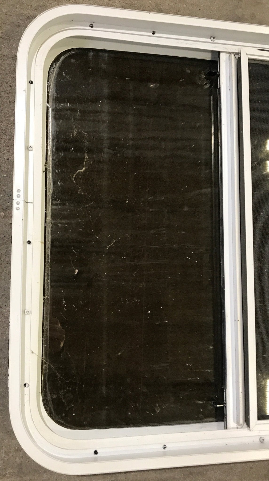 Used White Radius Opening Window : 25 1/2