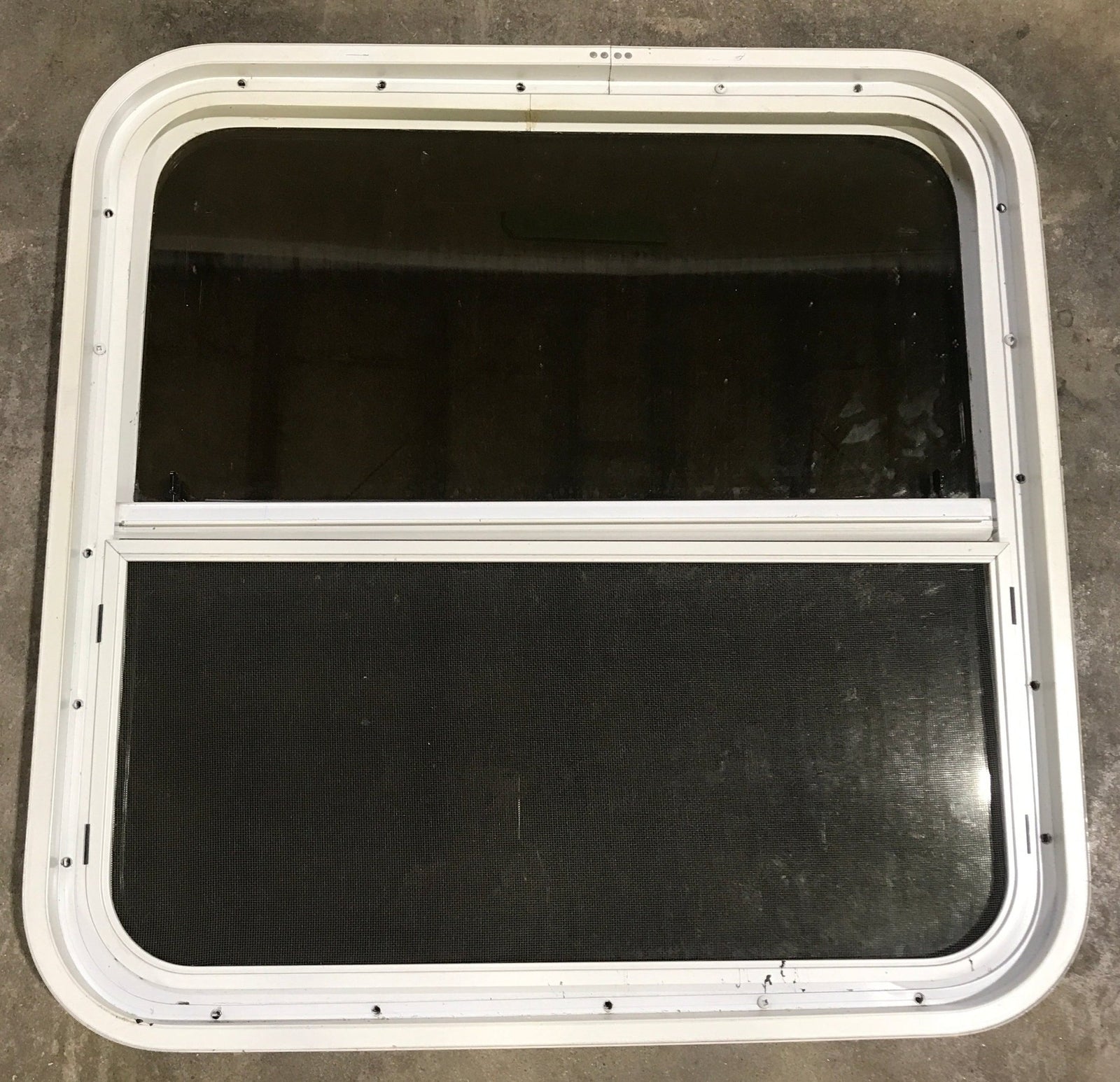 Used White Radius Opening Window : 26 1/2