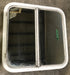 Used White Radius Opening Window : 26 1/2" W x 26 1/2" H x 2" D - Young Farts RV Parts