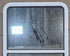 Used White Radius Opening Window : 26" W x 39 1/2" H x 1 7/8" D - Young Farts RV Parts
