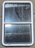 Used White Radius Opening Window : 26" W x 39 1/2" H x 1 7/8" D - Young Farts RV Parts