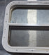 Used White Radius Opening Window : 29 1/2" W x 17 1/2" H x 1 7/8" D - Young Farts RV Parts