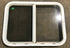 Used White Radius Opening Window : 29 1/2" W x 21 1/2" H x 1 7/8" D - Young Farts RV Parts